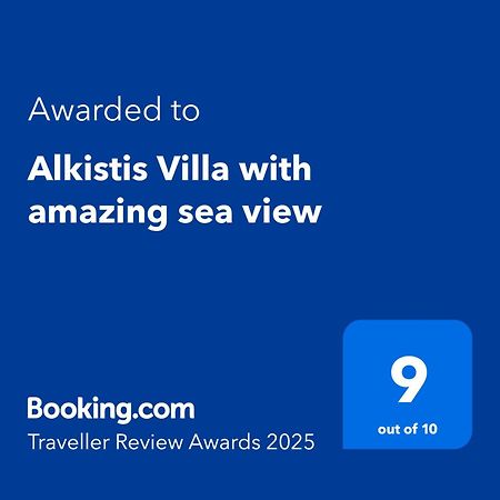 Alkistis Villa With Amazing Sea View Maroulás Buitenkant foto